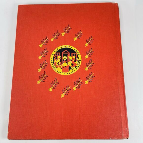 Vintage Big Golden Christmas Book 1955 LIBRARY BINDING Very Clean Crampton - Picture 5 of 16